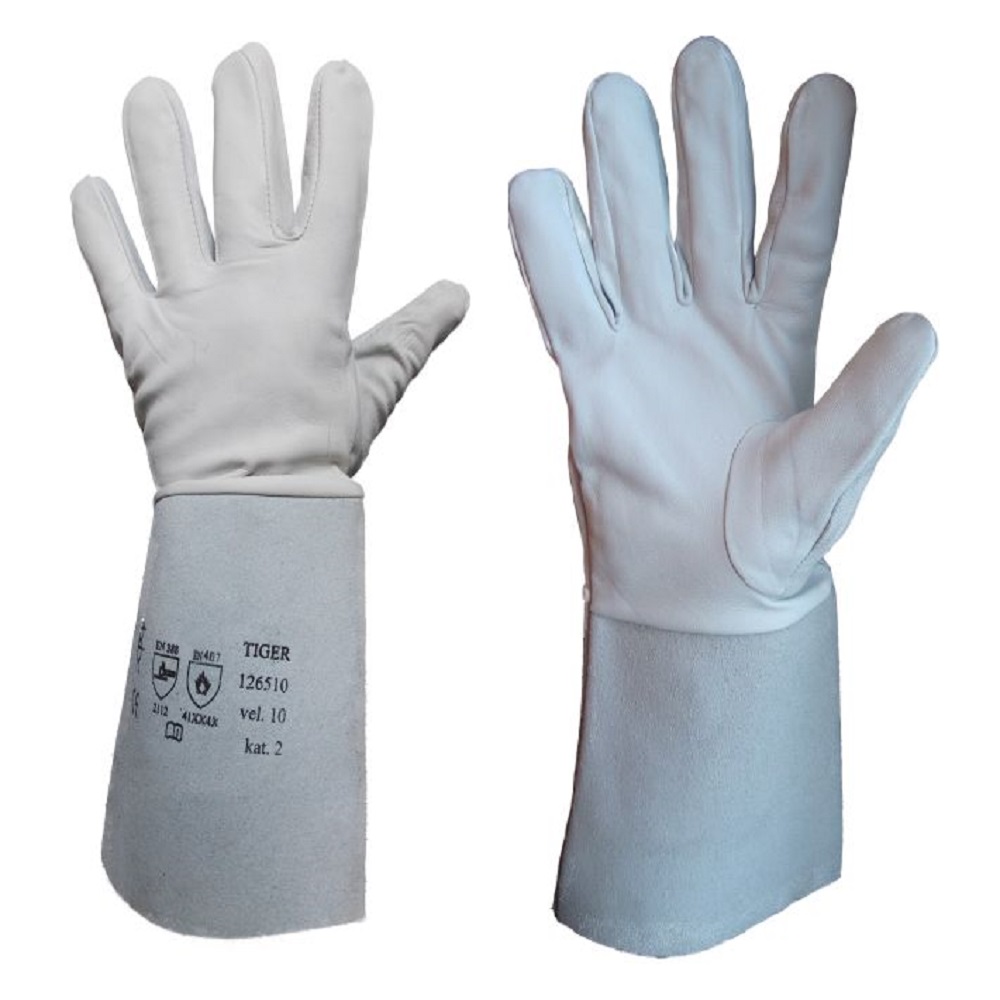 TIGER LUX teploodolné rukavice velikost 10 TOP kvalita kůže - foto 1