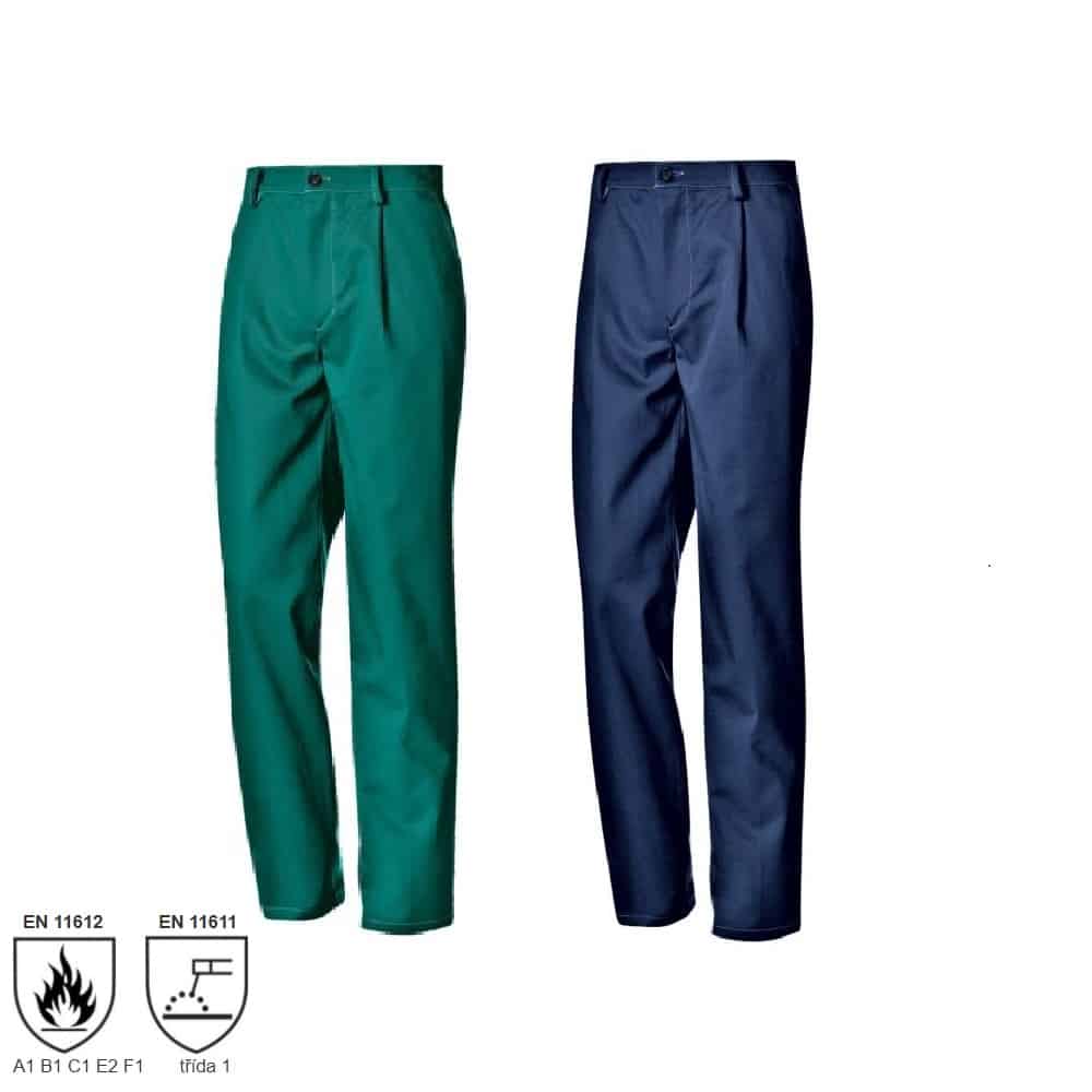 FLAME modré montérkové kalhoty s nehořlavou úpravou - foto 1