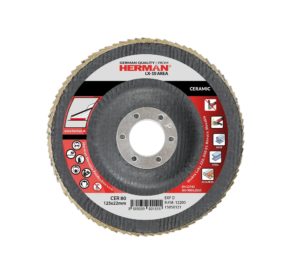 125x22,2 P80 LX-10 AREA keramický lamelový kotouč HERMAN na nerez a legované oceli